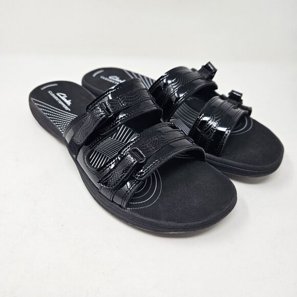 Cloudsteppers Clarks Womens shoes 11 M Breeze Piper Slide Flats Sandals S2 - Picture 1 of 7